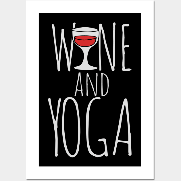 Wine and YOGA Wall Art by bubbsnugg